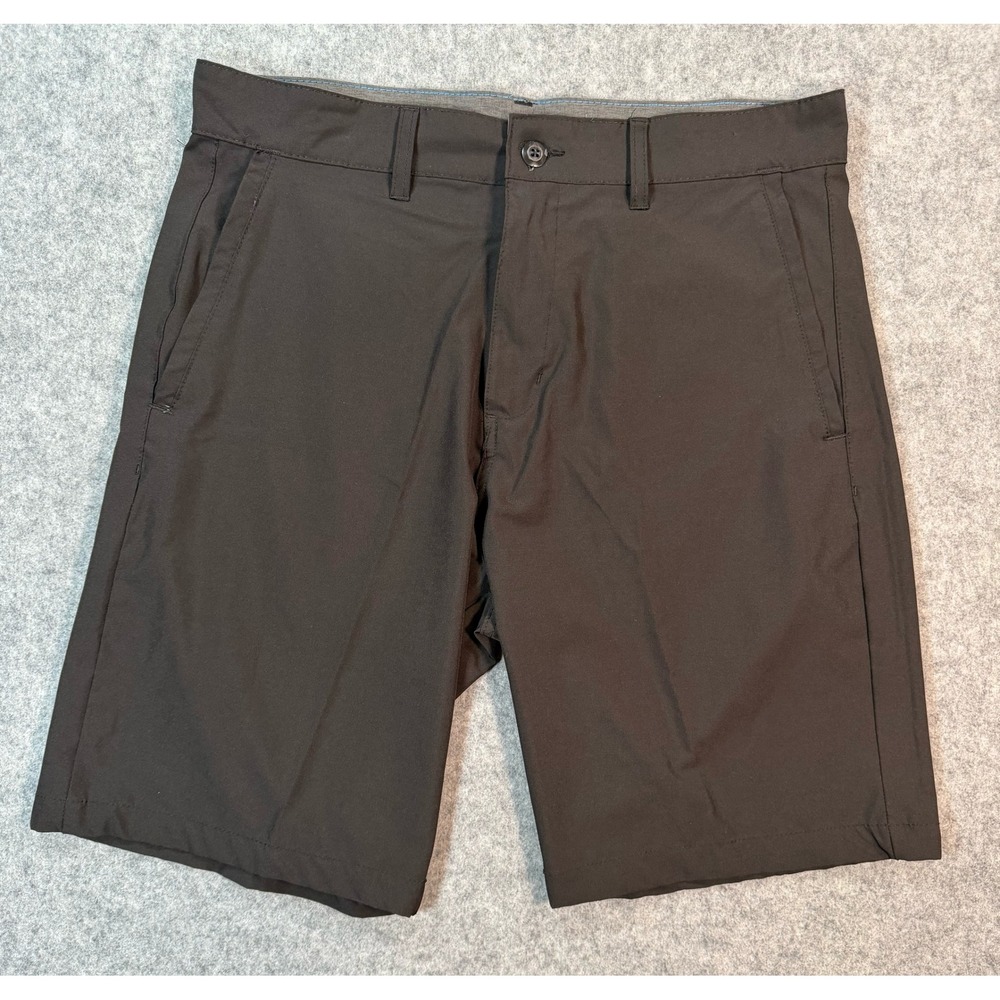 Burnside Mens Hybrid Shorts Black Quick Dry Performance Stretch Size 34